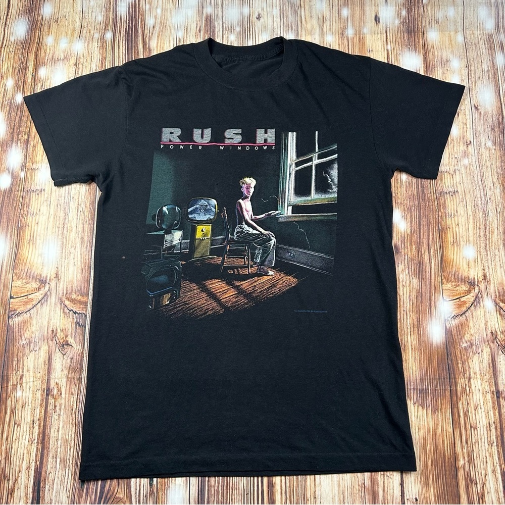 Vintage RUSH  Power Windows 1985-1986 Single Stich  Tshirt Concert Rock Band